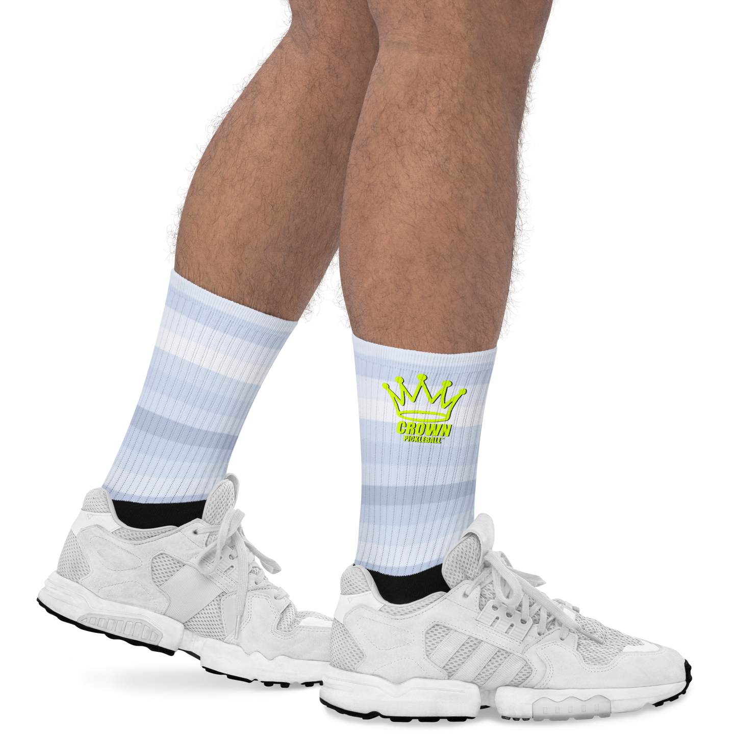 CROWN PICKLEBALL - Horizontal Stripes Socks (Grey)