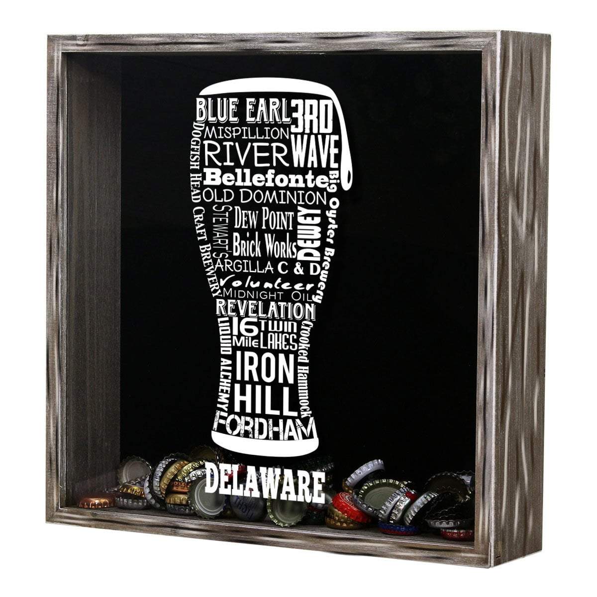 Delaware Beer Typography Shadow Box