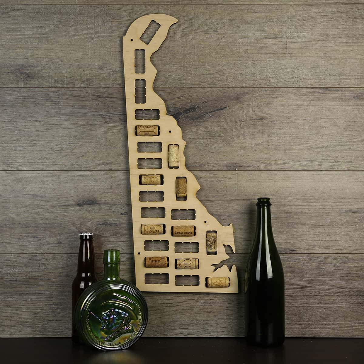 Delaware Wine Cork Map