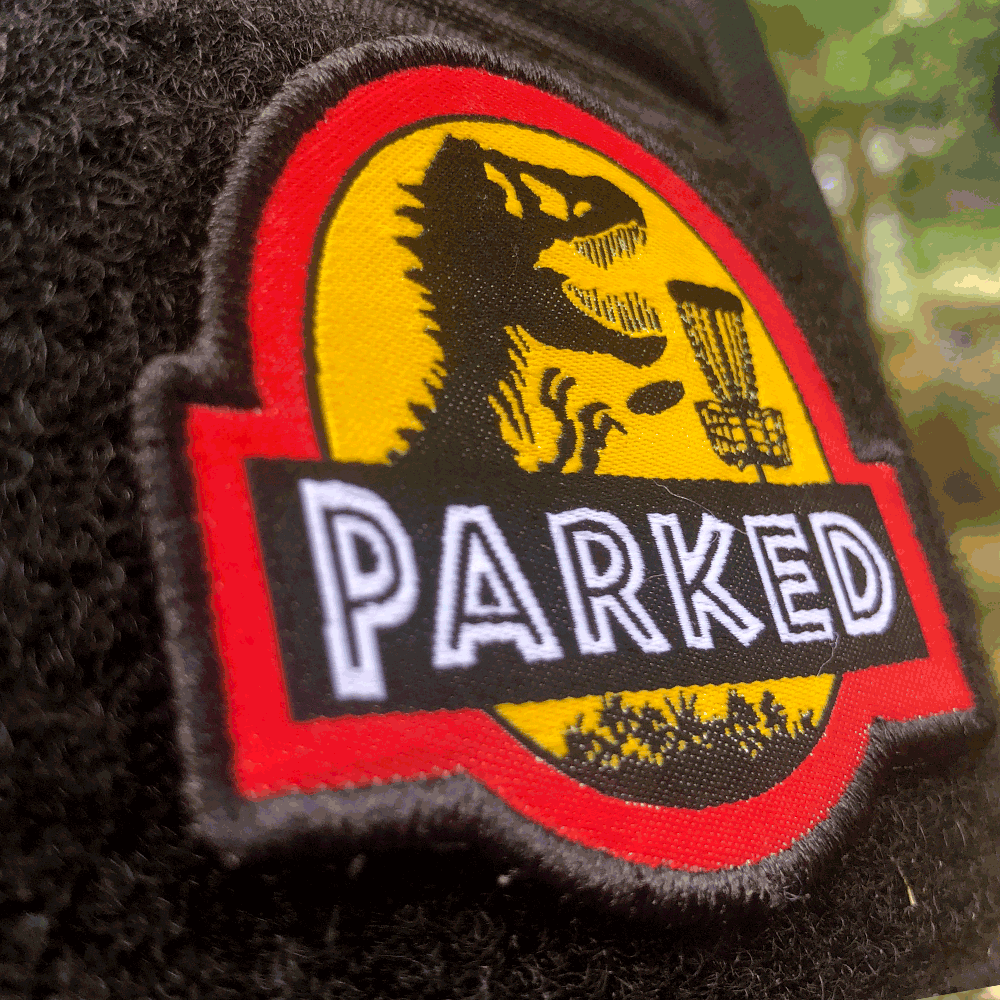 T-Rex Parked Disc Golf Patch - Hook And Loop