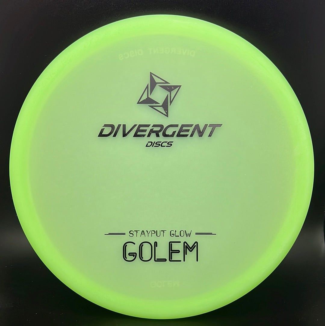 StayPut Glow Golem - First Glow Rubber Disc