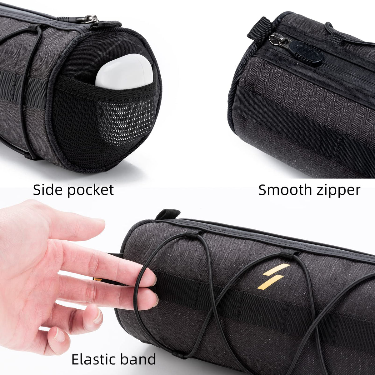 ROCKBROS Small Handlebar Bag Handy Front Bike Storage Pouch with Shoulder Strap Ideal