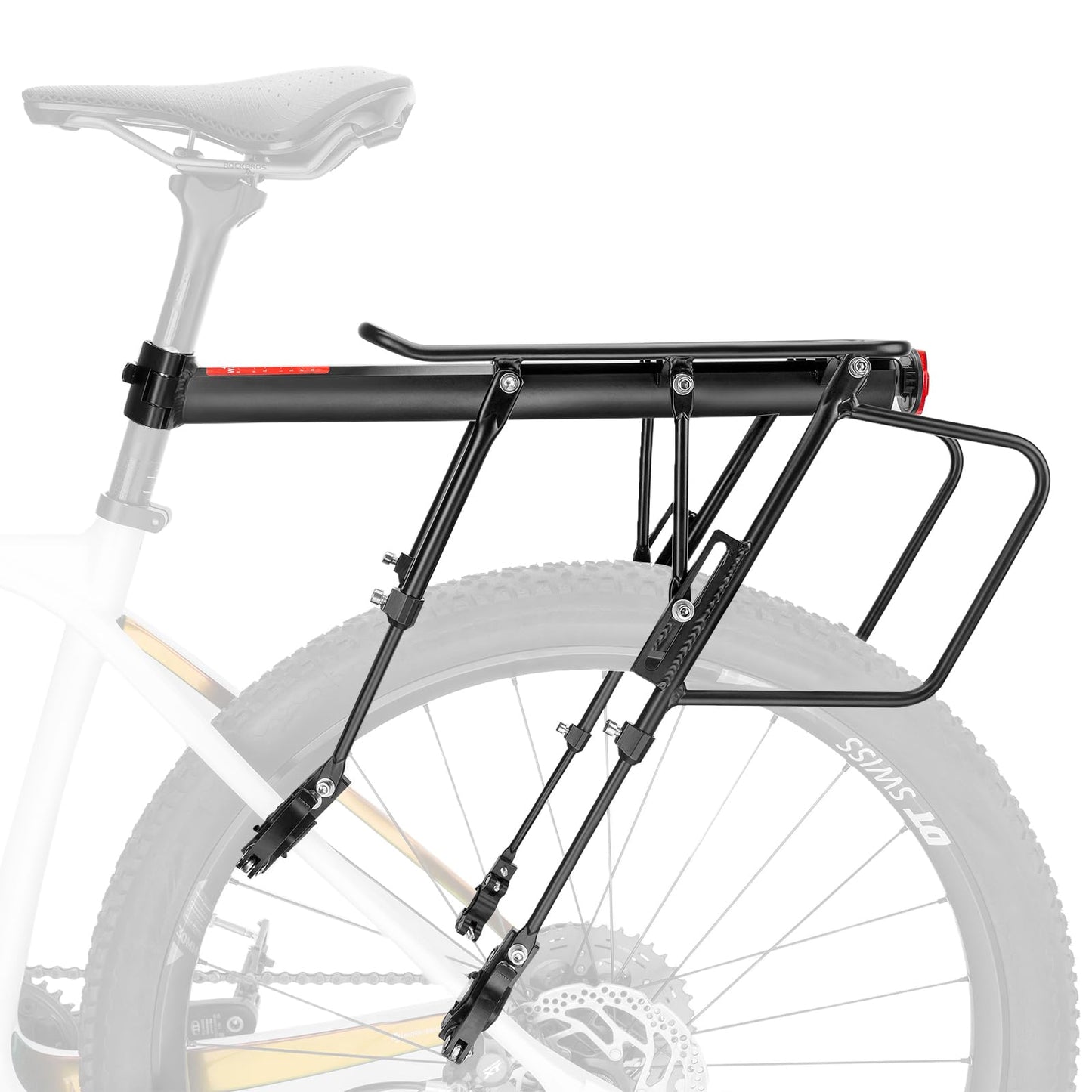 ROCKBROS Quick Release Rear Bike Cargo Rack, 55LB Capacity for 26”-29” MTB E-Bikes