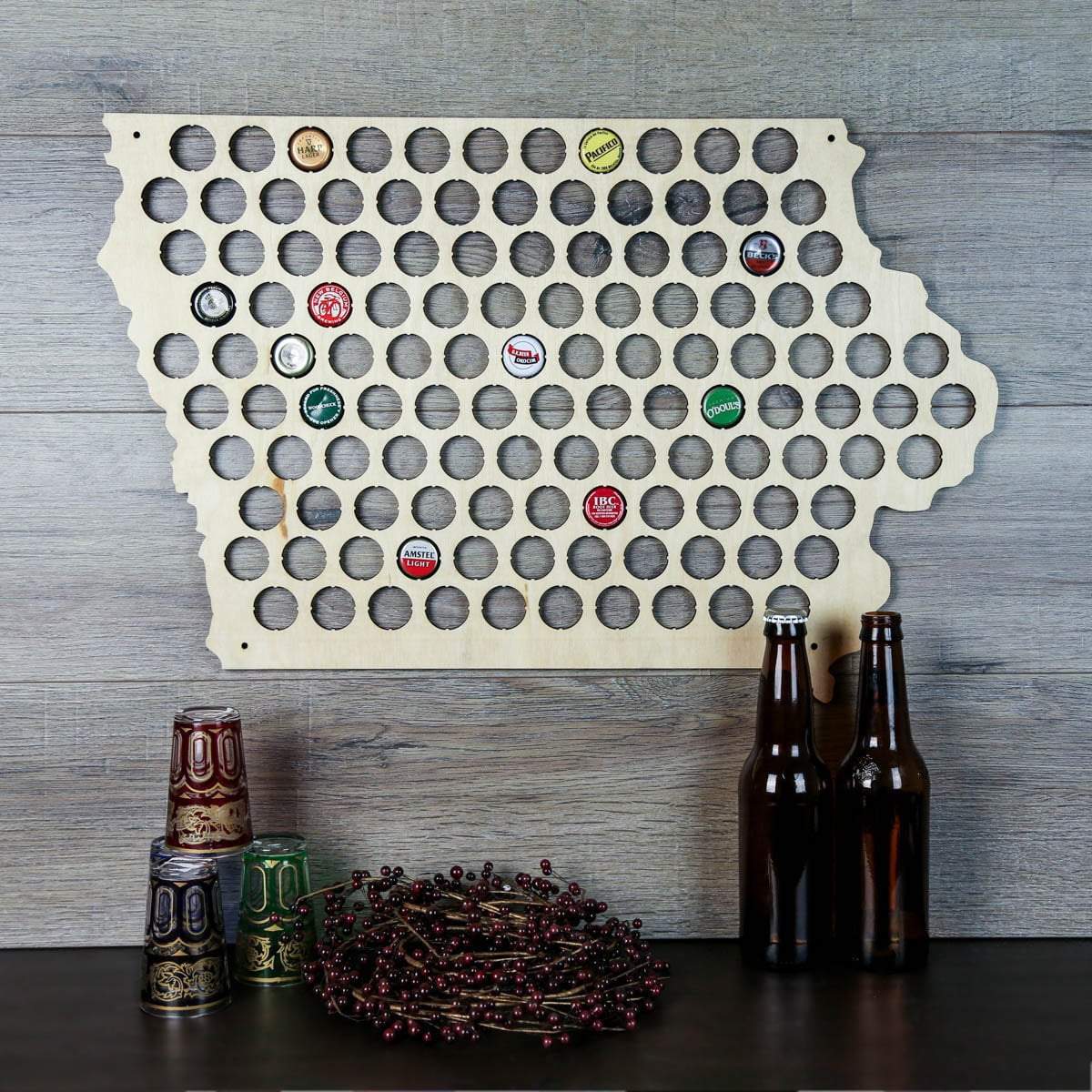 Iowa Beer Cap Map