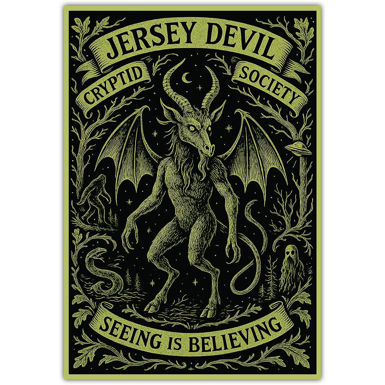 Jersey Devil Cryptid Society Flexible Magnet