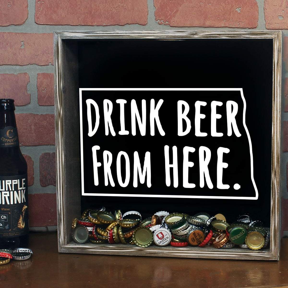Maryland Drink Beer From Here Beer Cap Shadow Box