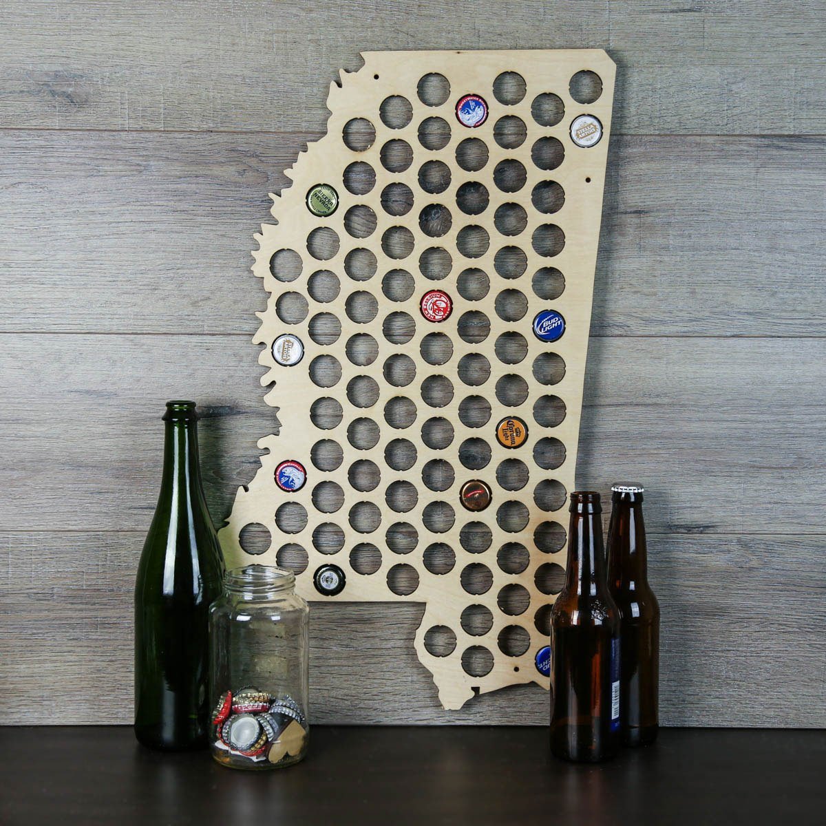 Mississippi Beer Cap Map