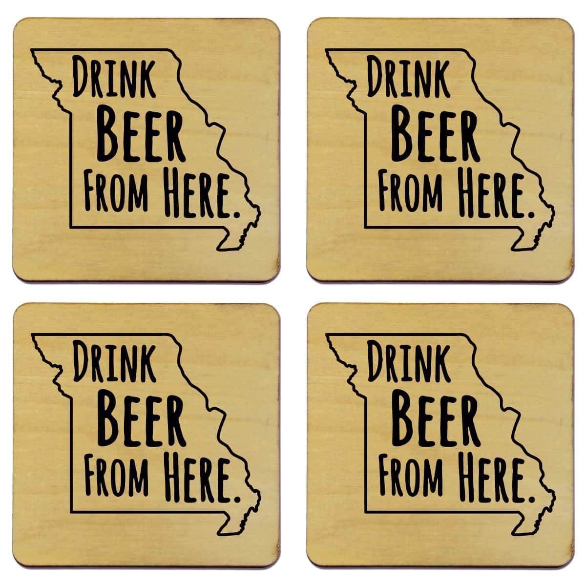 Missouri Drink Beer From Here Coasters