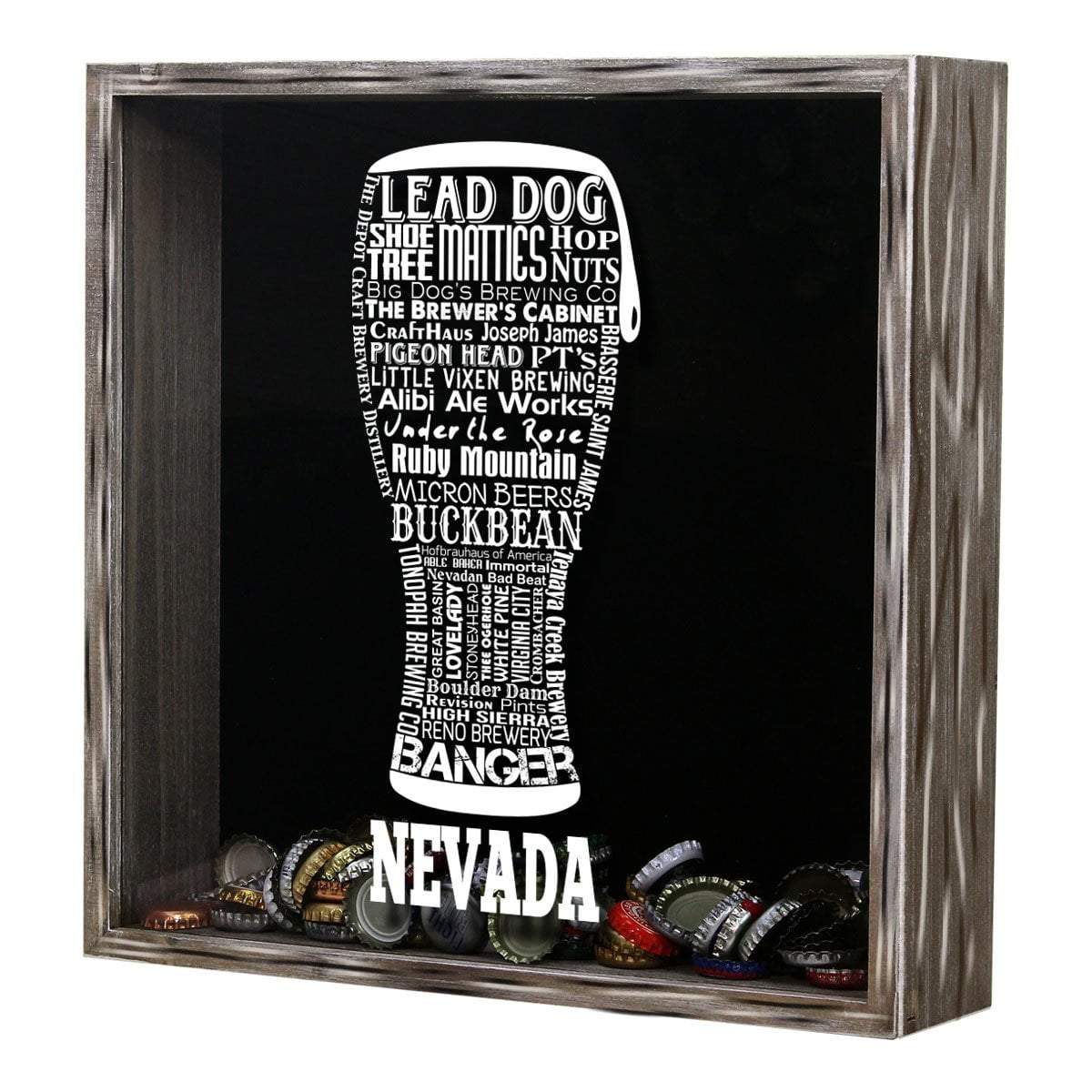 Nevada Beer Typography Shadow Box