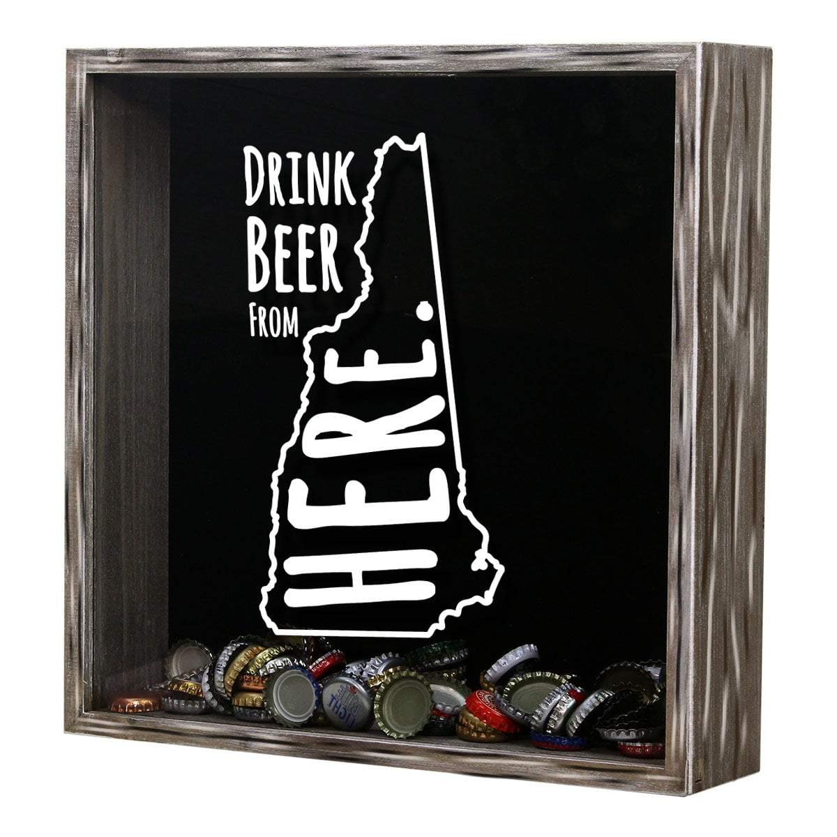 New Hampshire Drink Beer From Here Beer Cap Shadow Box