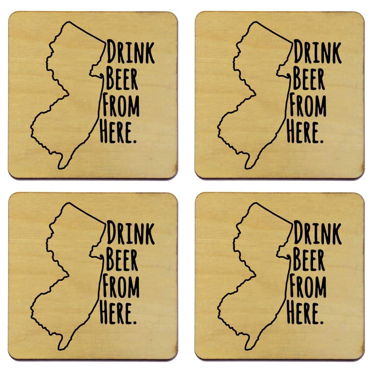 New Jersey Drink Beer From Here Coasters