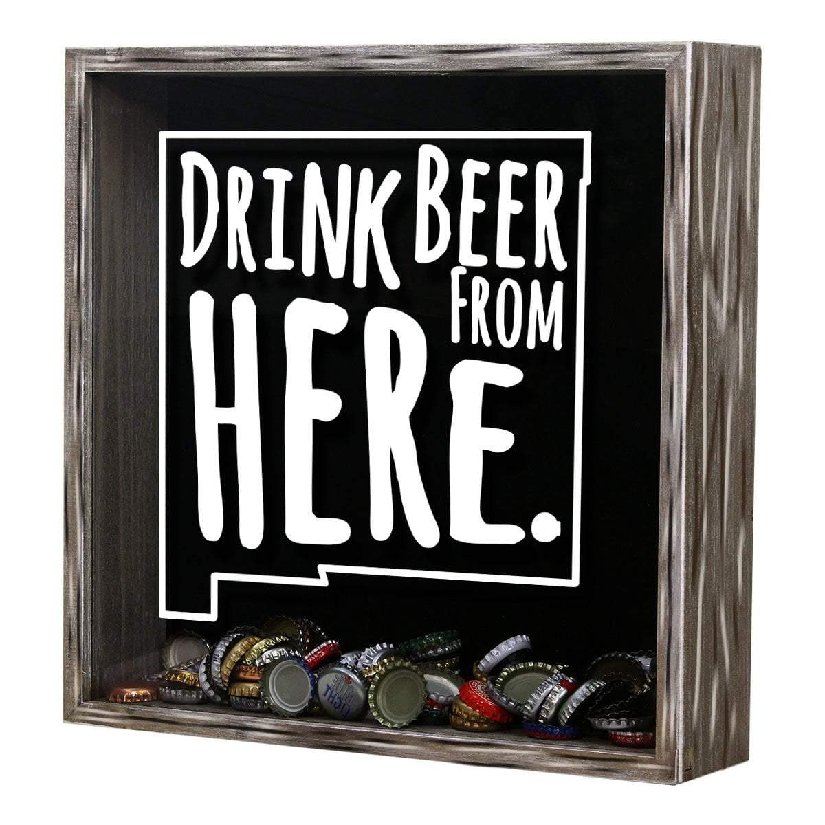New Mexico Drink Beer From Here Beer Cap Shadow Box