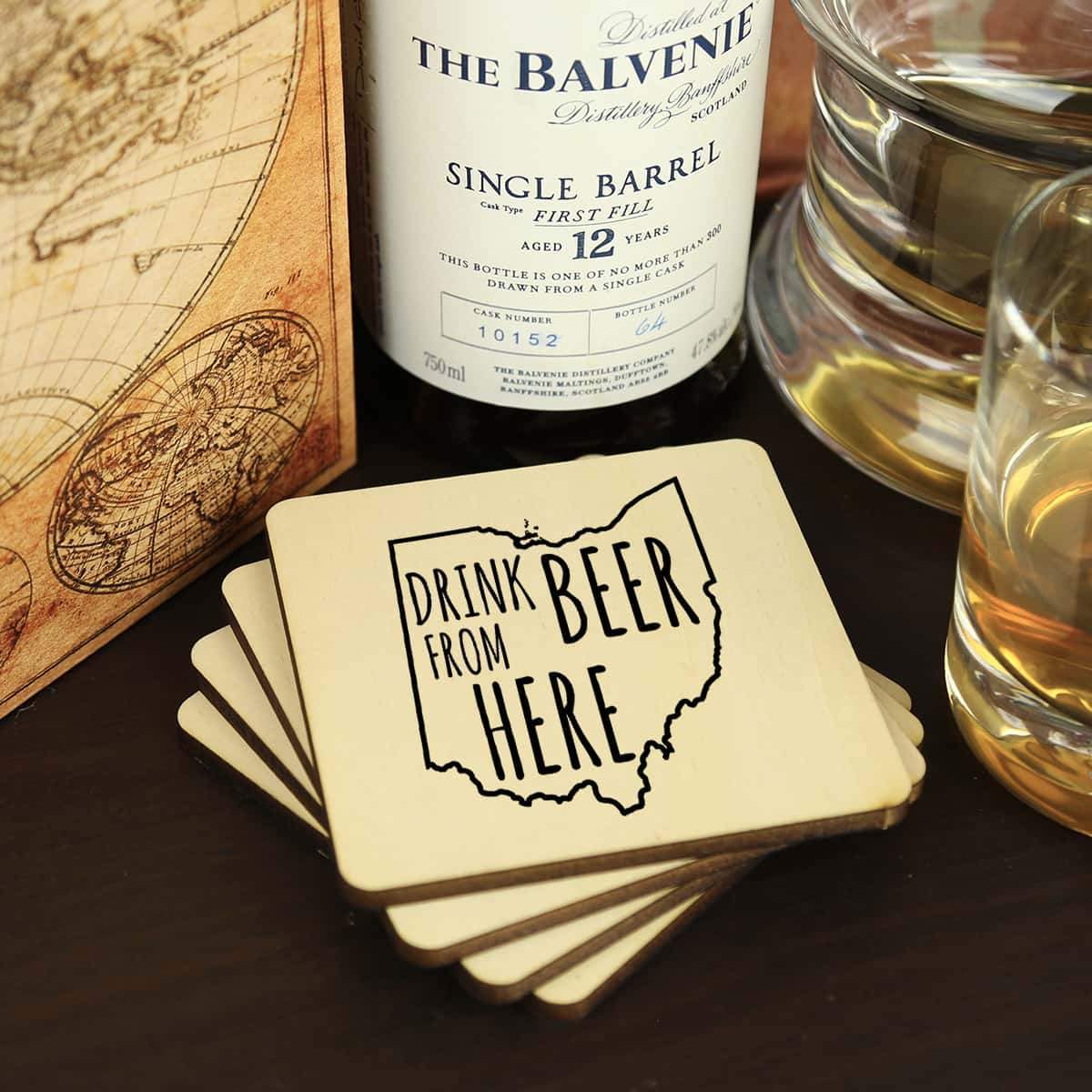 Ohio Drink Beer From Here Coasters