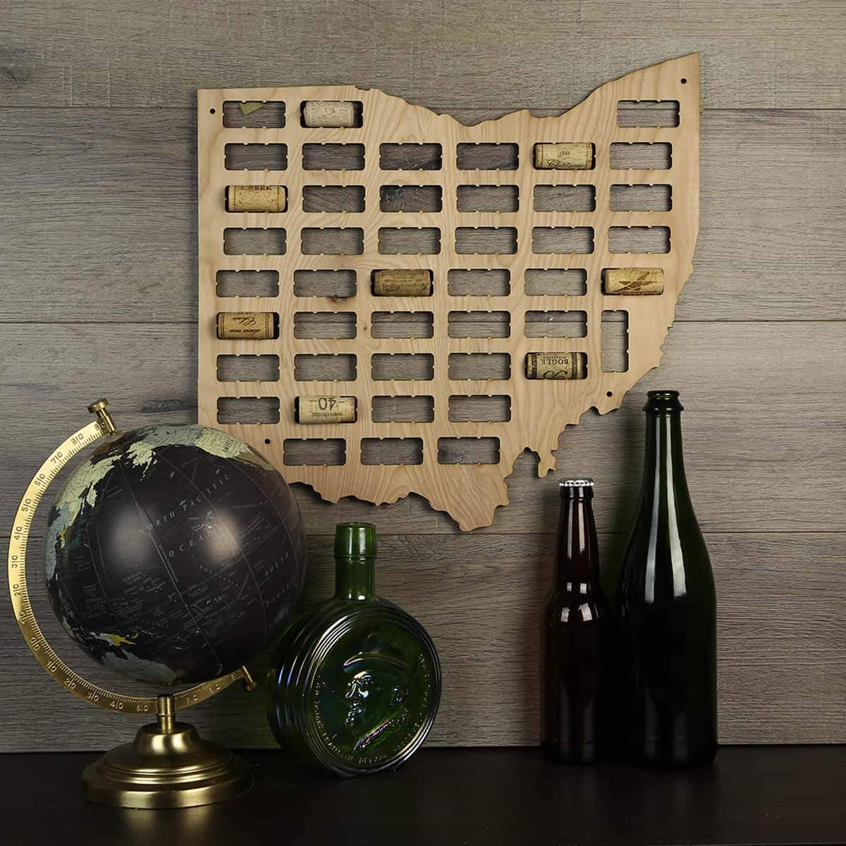 Ohio Wine Cork Map