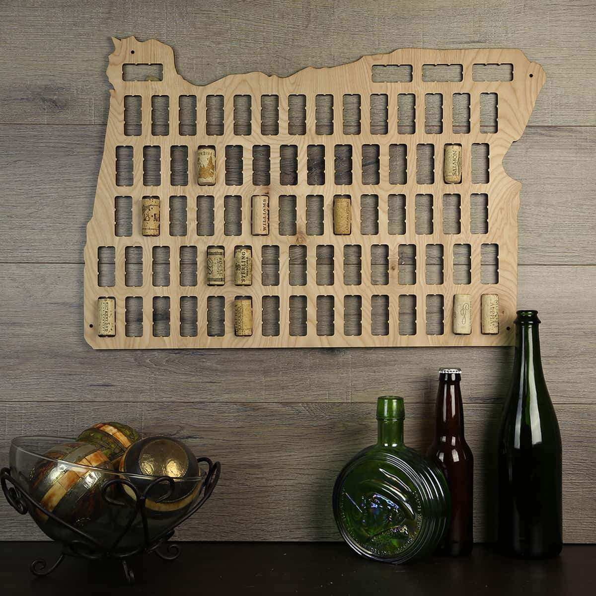 Oregon Wine Cork Map