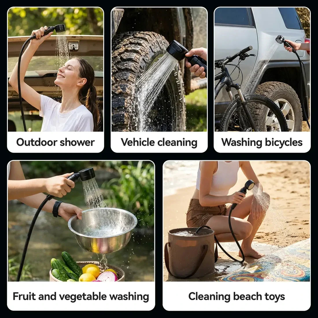 IPX8 Waterproof Rechargeable Outdoor Shower Pump