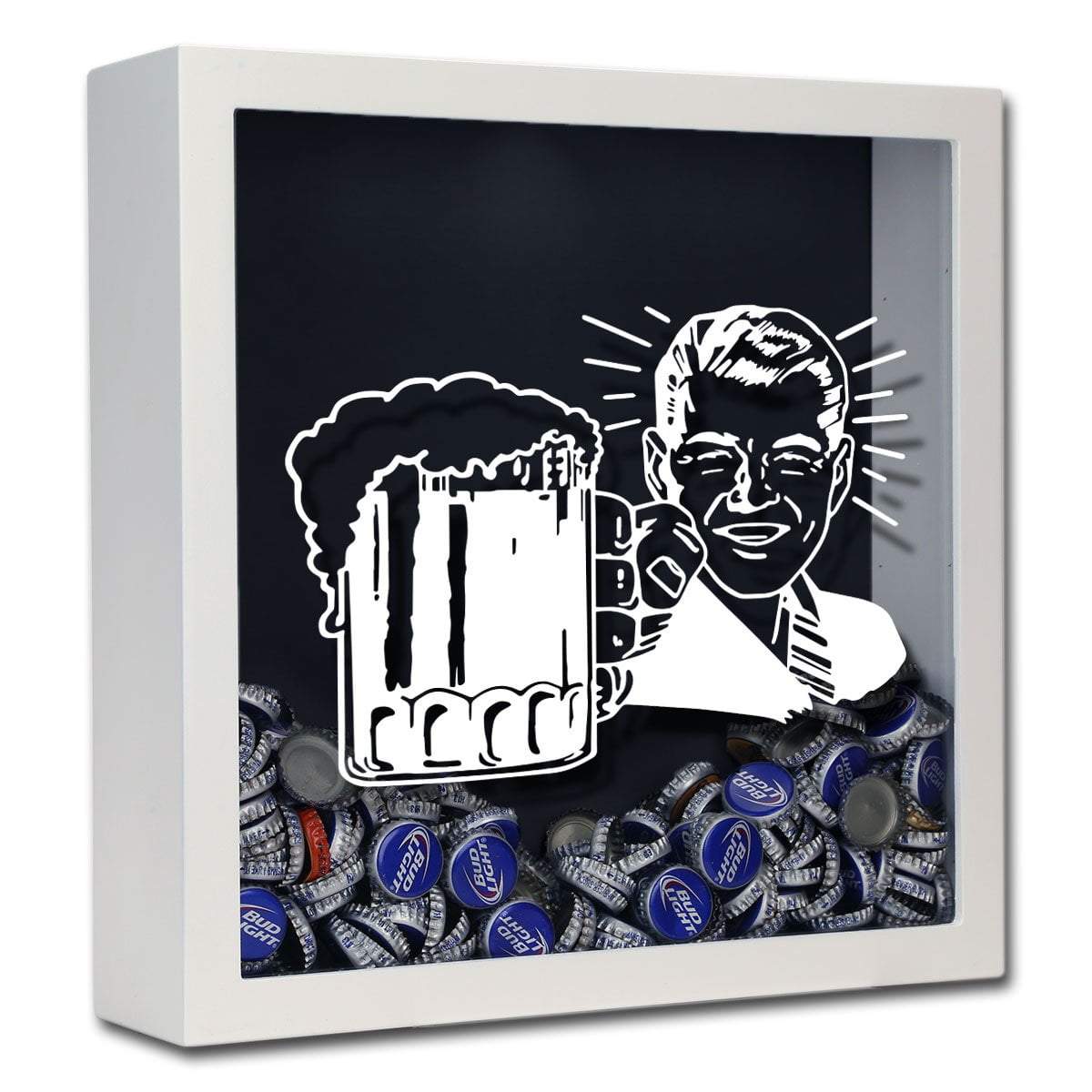 Retro Craft Beer Cap Shadow Box