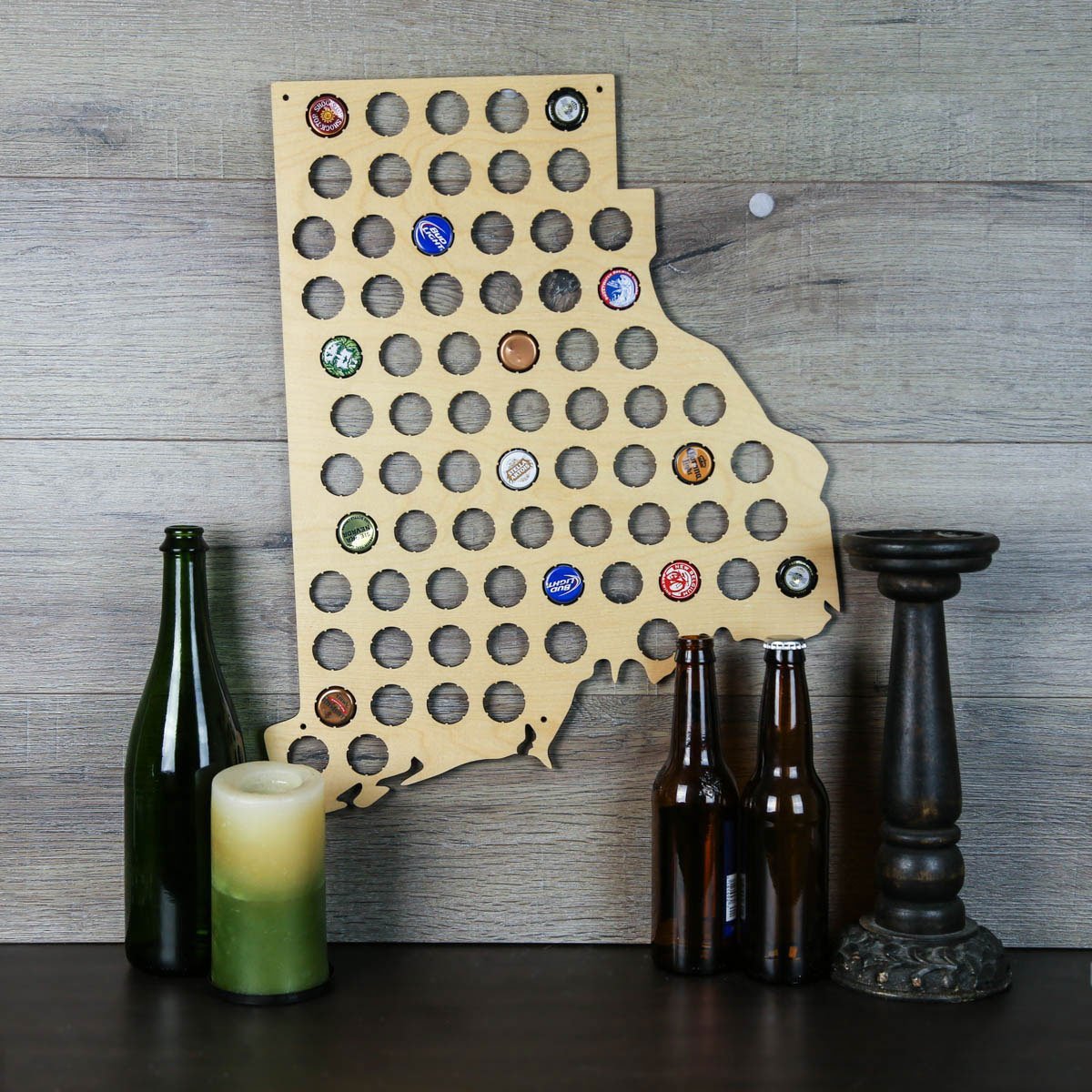 Rhode Island Beer Cap Map