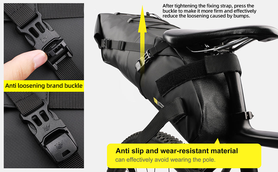 Rhinowalk Waterproof Bike Saddle Bag Under Seat Storage 10L RK5110