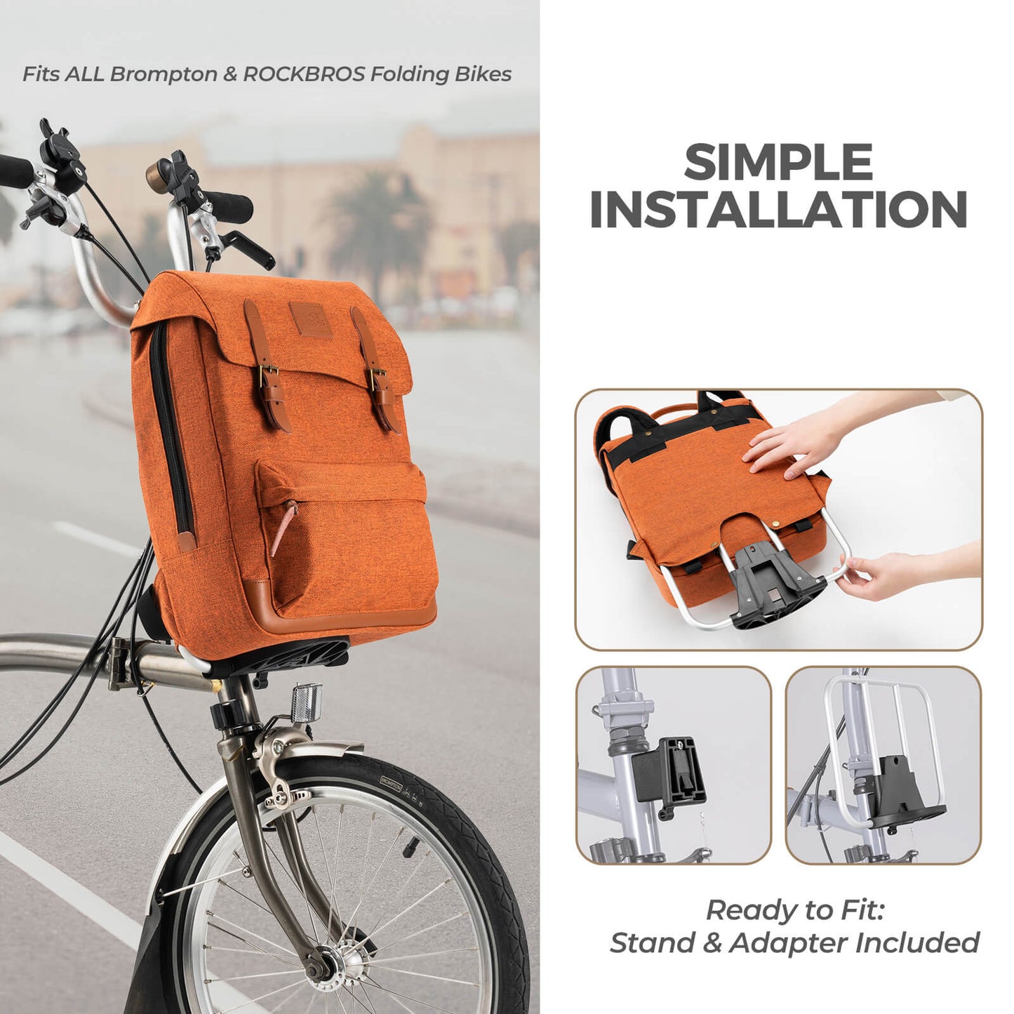 Brompton Folding Bike Handlebar Bag Backpack - 8.3L