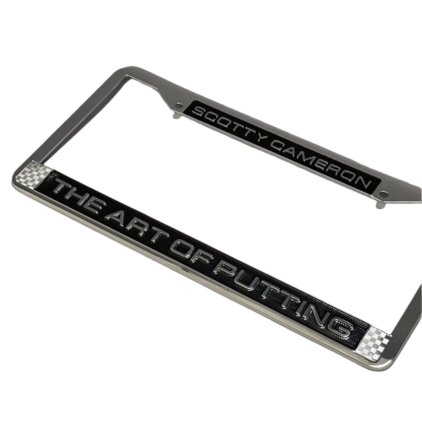 Scotty Cameron "The Art of Putting" Chrome/Black License Plate Frame