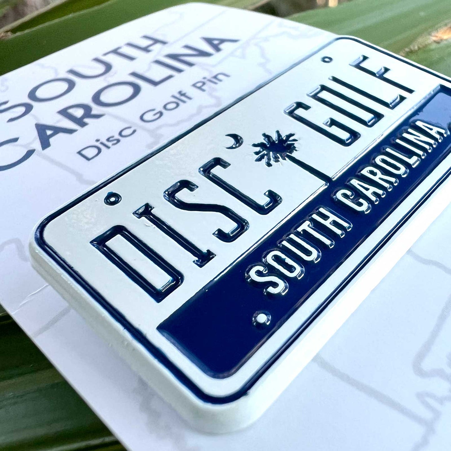 South Carolina License Plate Disc Golf Pin