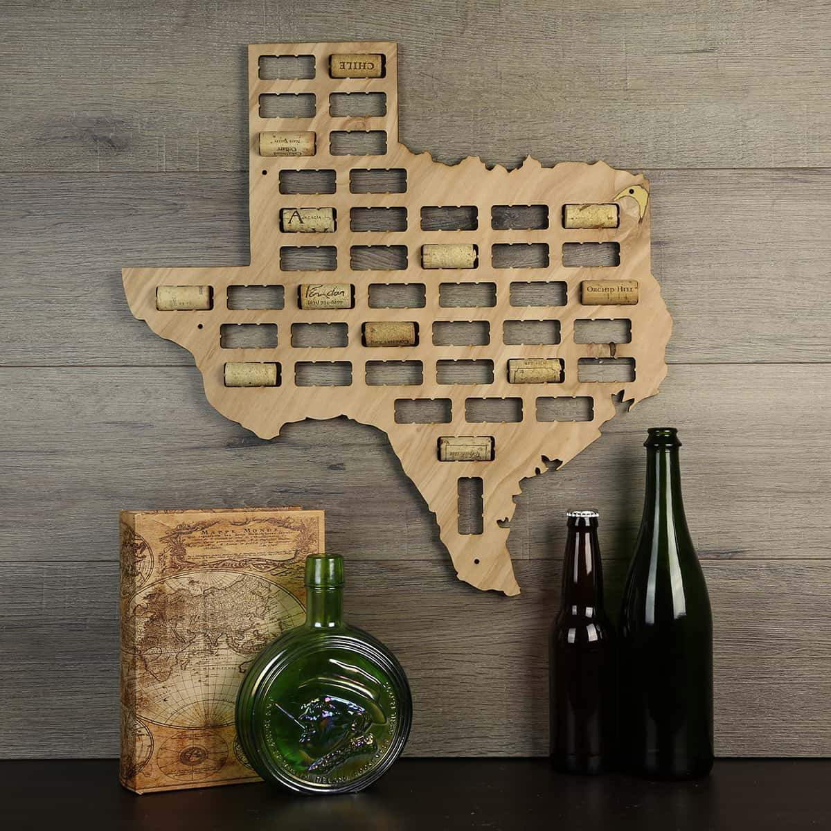 Texas Wine Cork Map