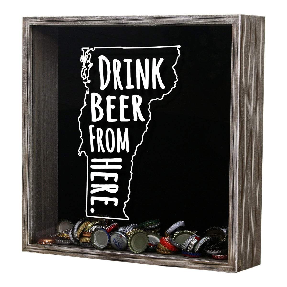 Vermont Drink Beer From Here Beer Cap Shadow Box