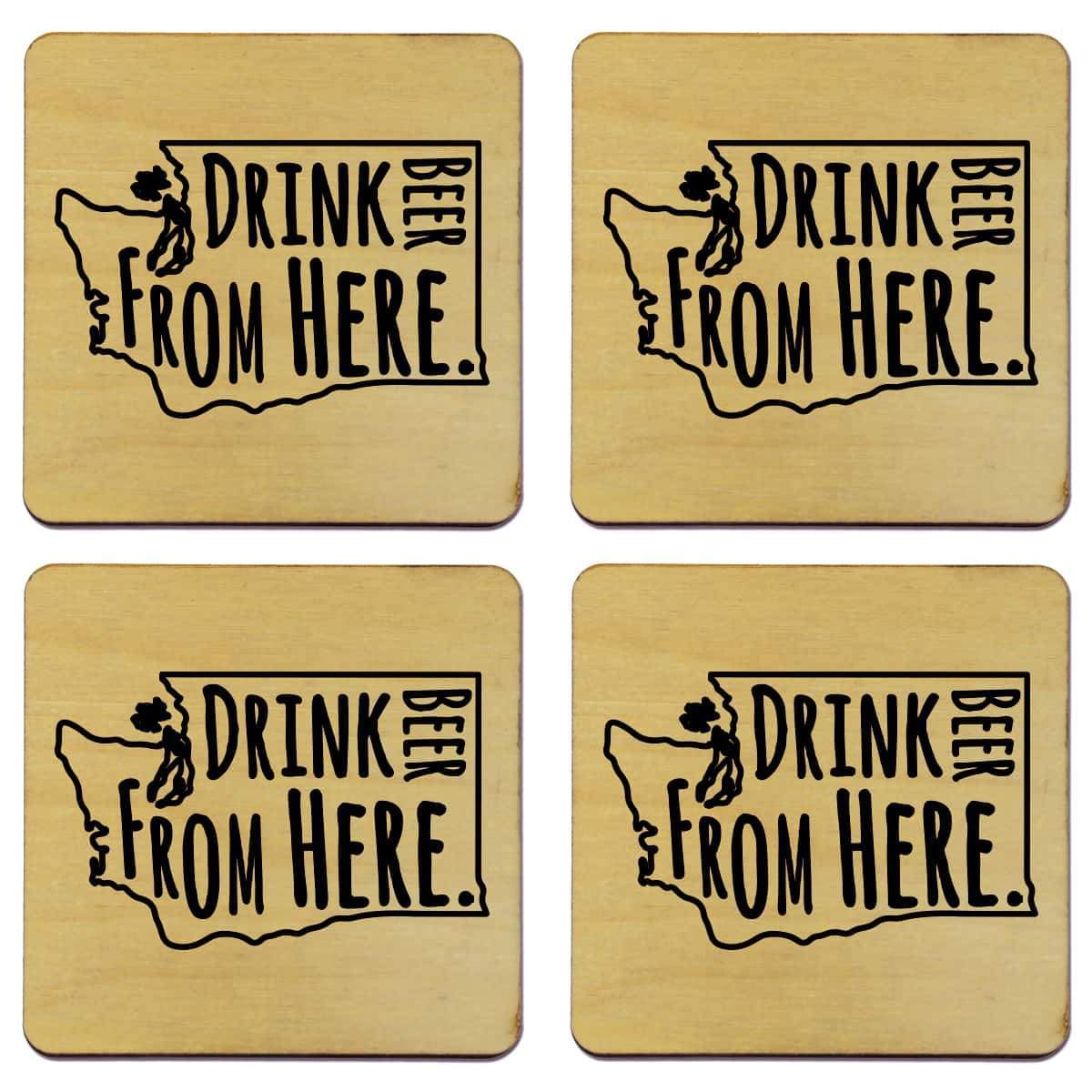Washington Drink Beer From Here Coasters