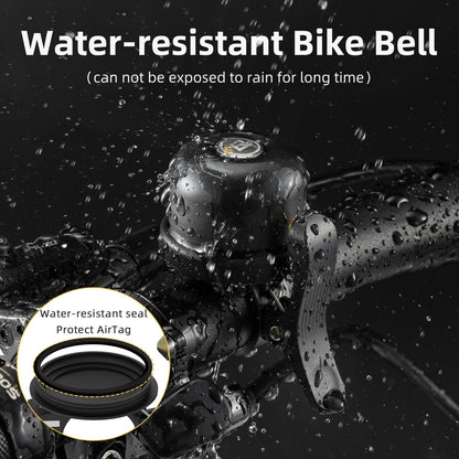 ROCKBROS Hidden AirTag Bike Bell, Anti-Theft GPS Tracker for 0.87"/22.2mm, 1"/25.4mm, 1.25"/31.8mm Handlebars