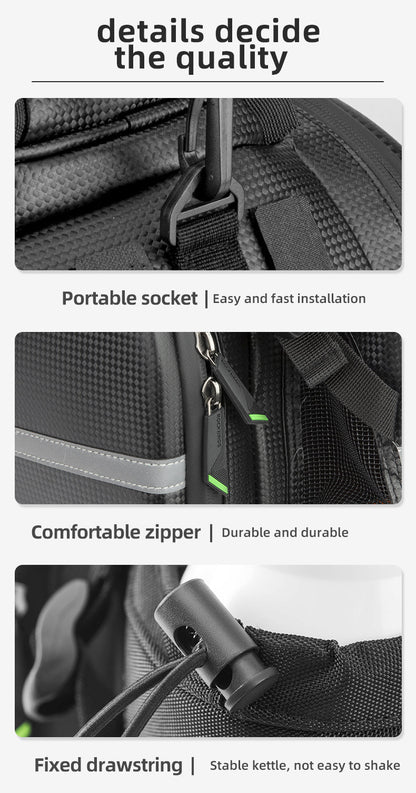ROCKBROS 34L Expandable Bike Rack Bag: Waterproof & Multifunctional