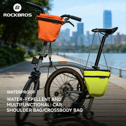 Convertible Bike Front Bag – Expandable Nylon Handlebar  Crossbody Bag
