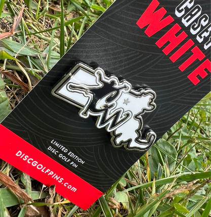 Casey White Logo Disc Golf Pin™