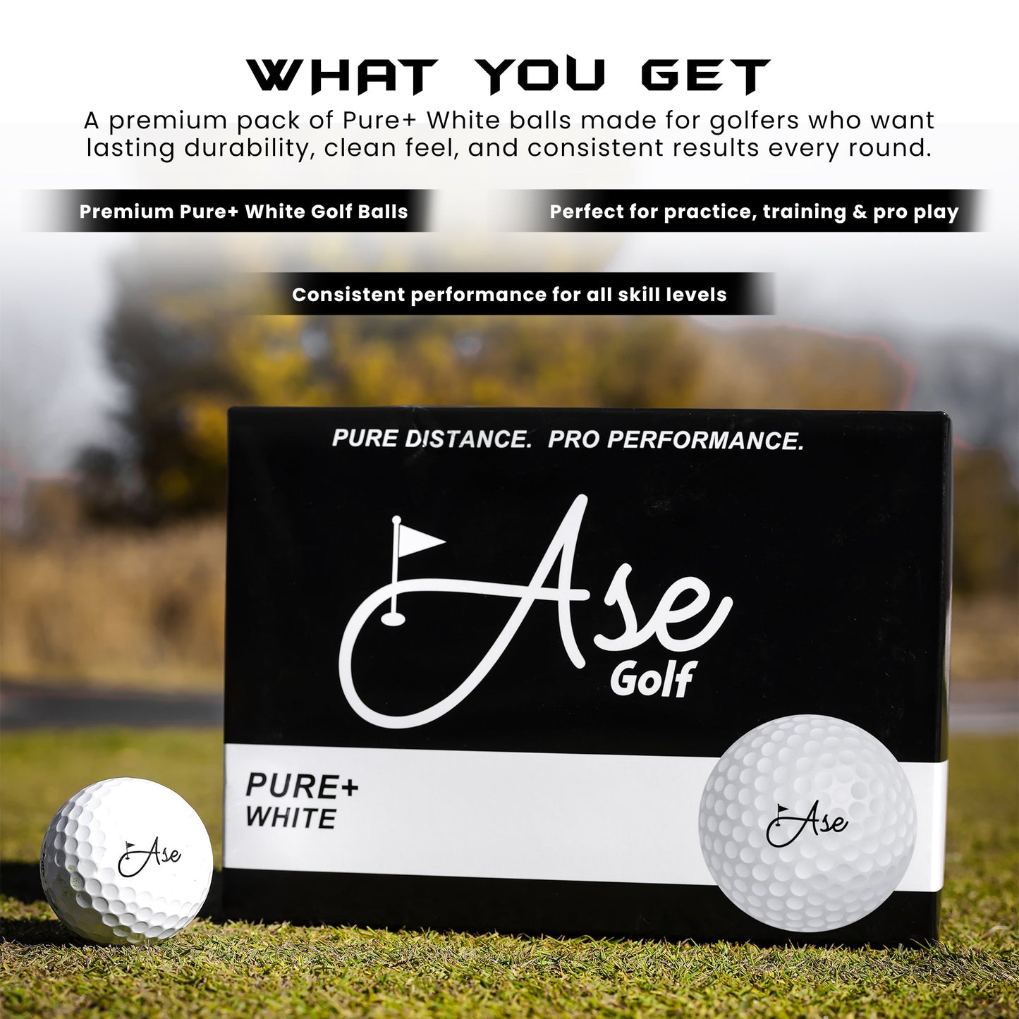 Ase Pure+ Golf Ball
