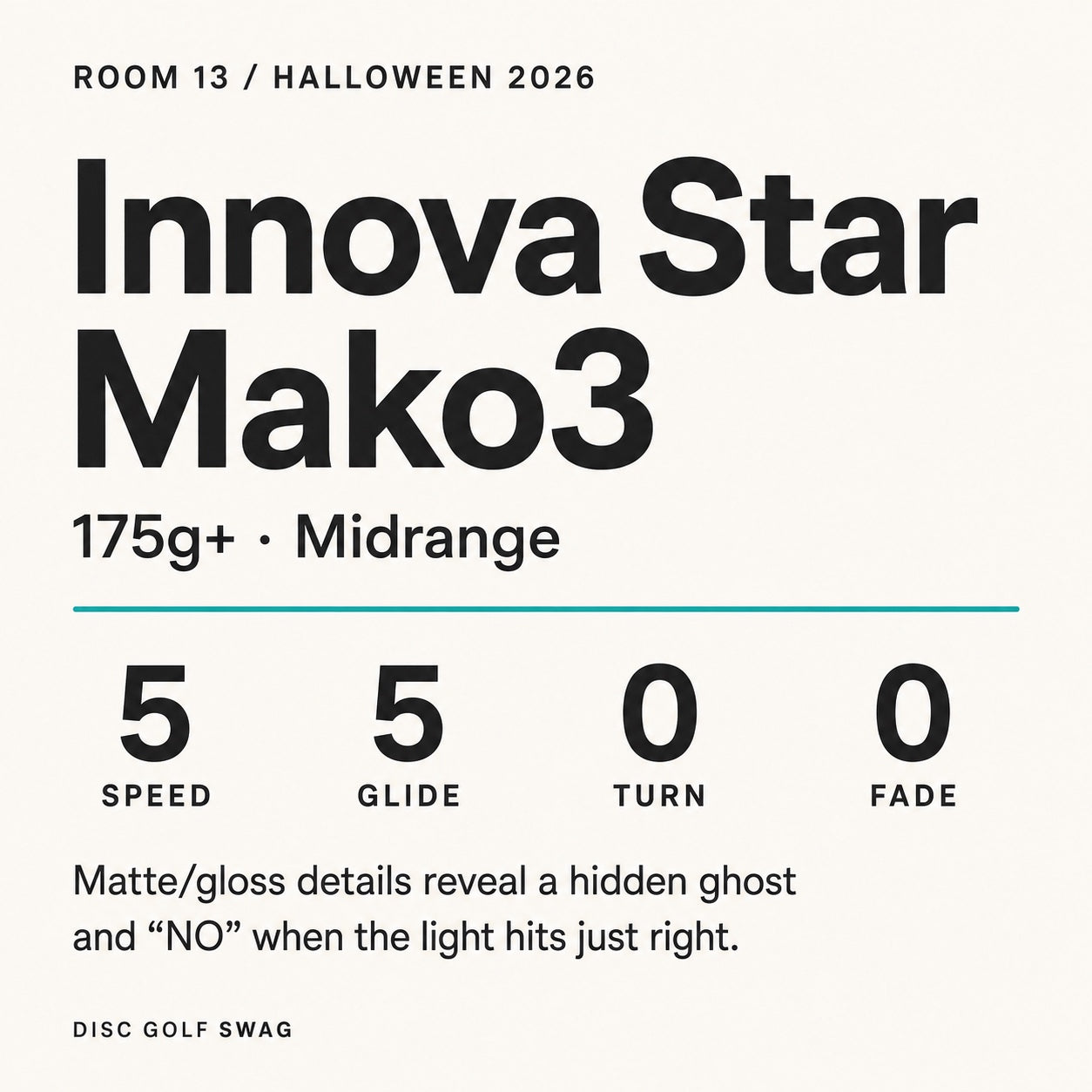 Room 13 Limited Edition Halloween Disc — Innova Star Mako3