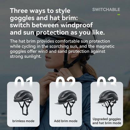Bike Cycling Helmet with Magnetic Visor