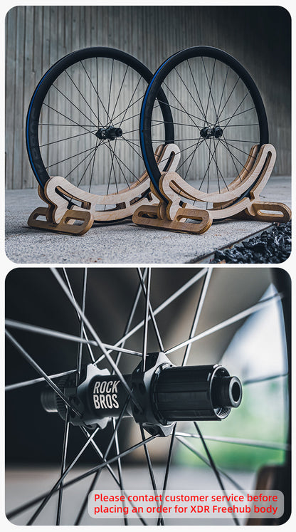 ROCKBROS Road Bike Carbon Fiber Wheels 700C Carbon Fiber Disc Brake 65mm Wheelsets Clincher