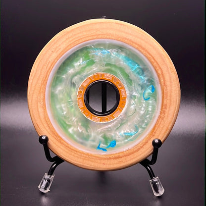 Custom Glow Resin Mini - Wooden Rim and Spinner!