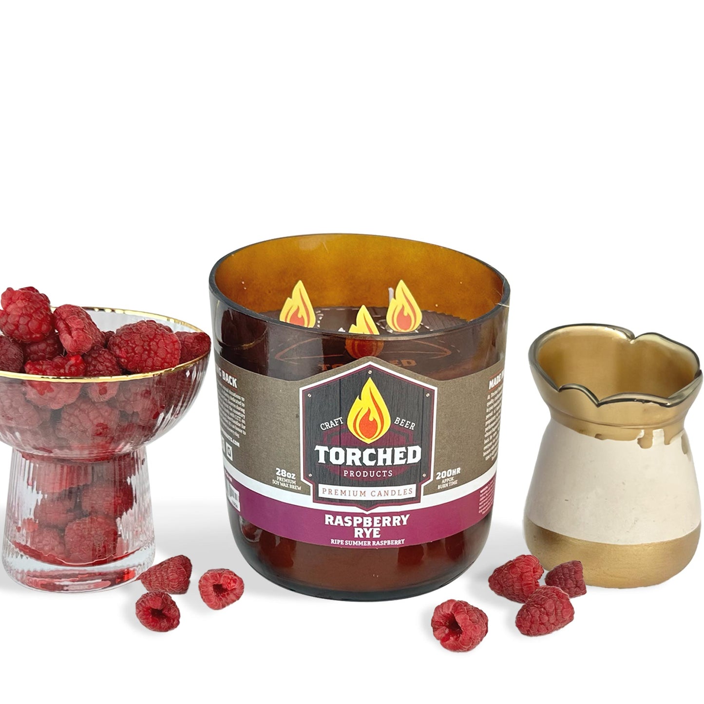 Raspberry Rye Beer Candle