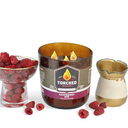 Raspberry Rye Beer Candle