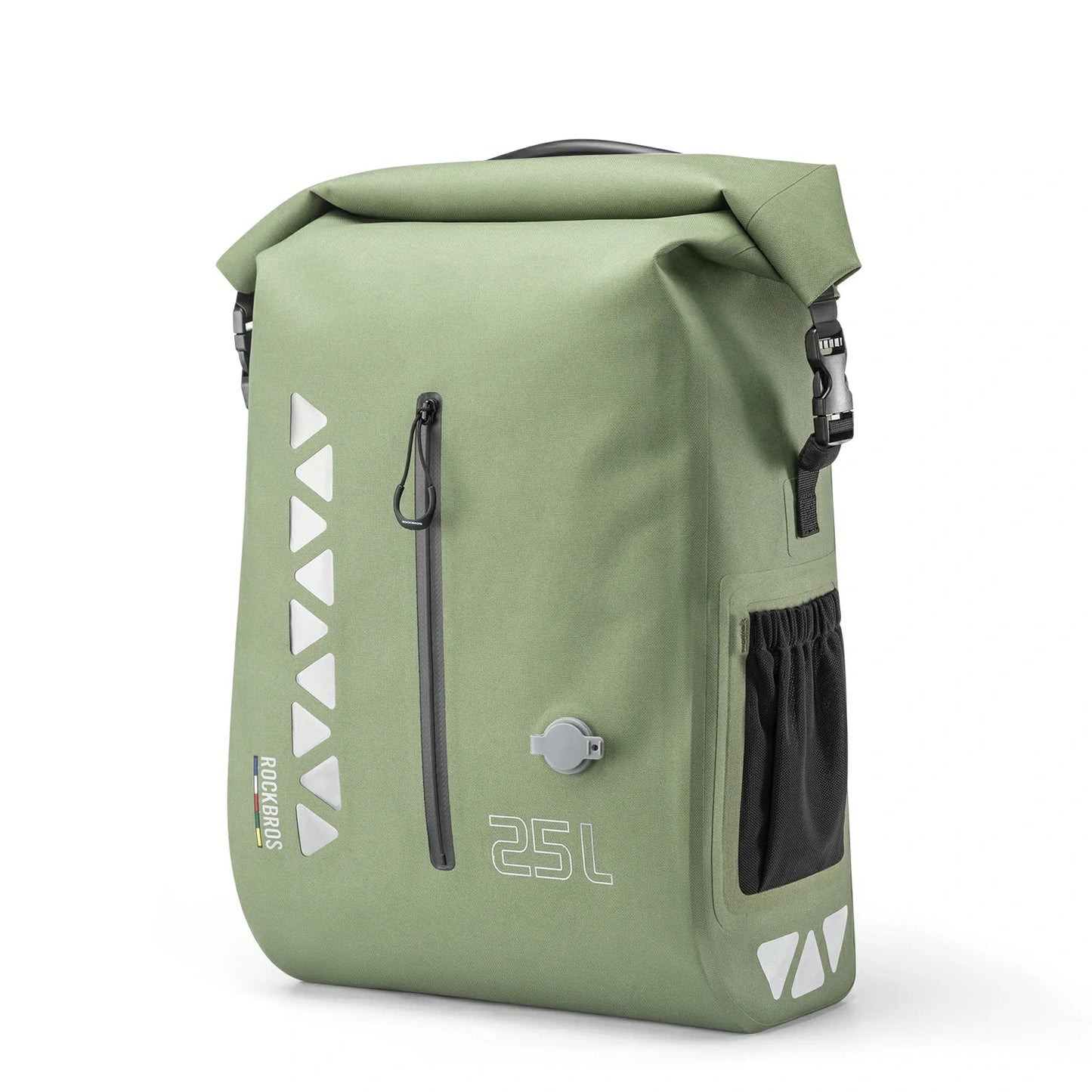 TL-153 25L Seamless 100% Waterproof Bike Panniers Rear Rack Bicycle Bag ROAD TO SKY