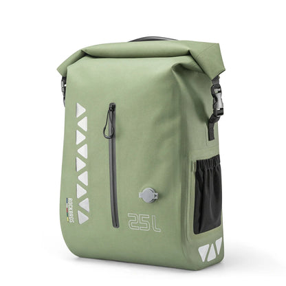 TL-153 25L Seamless 100% Waterproof Bike Panniers Rear Rack Bicycle Bag ROAD TO SKY