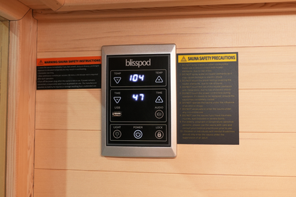 Blisspod I Vantaa RED I All-In-One - Full Spectrum + Red Light Therapy I Indoor Premium Sauna I 2 Person