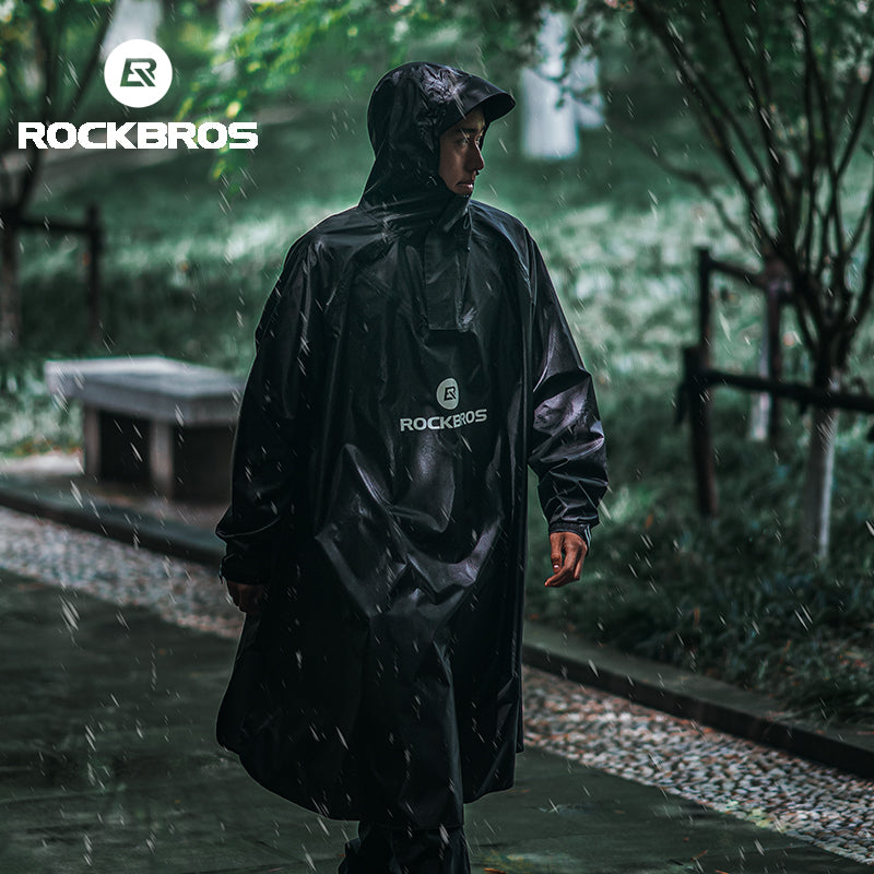 ROCKBROS Motorcycle Cycling Raincoat Hiking Outdoor Poncho Waterproof Cloak