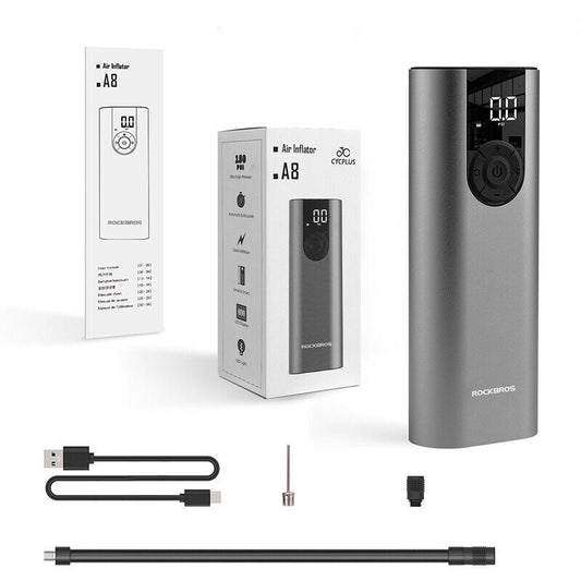 ROCKBROS Electric Bike Pump with Intelligent Digital Display