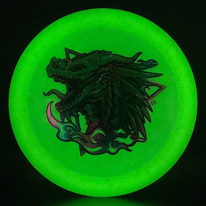 Metal Flake Glow Aztec X-Out - Horned Dragon