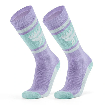 Qunature Wool Ski Socks Winter Warmth Shock Absorption for Skiing Comfort