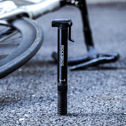 ROCKBROS Bicycle Tire Pump 120PSI MTB Bike Air Inflator Built-in Ratchet Tool