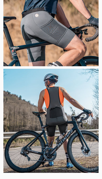 【ROAD TO SKY】by ROCKBROS Men's Cycling Bib Shorts in Grey