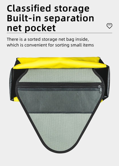 ROCKBROS Large Triangle Bicycle Saddlebag in Yellow